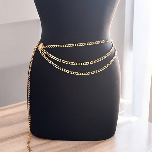 Multi-layer Metal Link Chain Belt - Picture 1 of 7